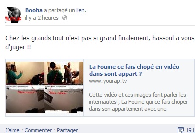 Booba lâche le lien d'une se*tape de La Fouine sur Facebook ?