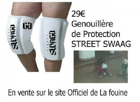 Booba nargue La Fouine en postant des genouillères Street Swagg