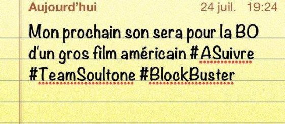 Sultan sur la BO du film No pain No gain !