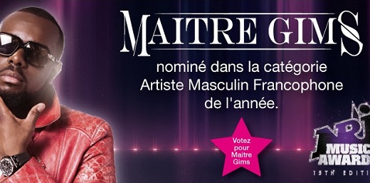 Maître Gims nominé aux NRJ Music Awards !