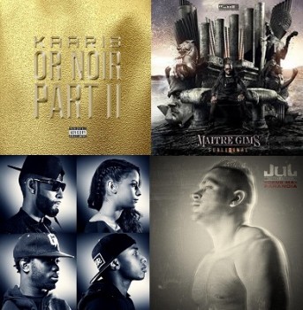 Maitre Gims, Jul, La Fouine, Kaaris, Booba dans le dernier top album
