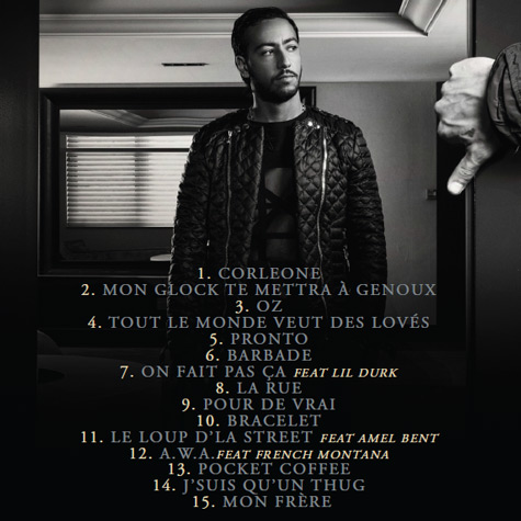 Lacrim dévoile la tracklist de Corleone avec French montana, Amel Bent, Lil Durk
