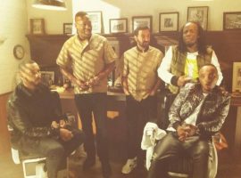 Cyril Hanouna sur le tournage d'un clip avec Youssoupha, Soprano, Disiz et Mokobé
