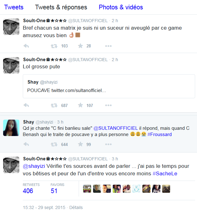 Sultan et Shay la protégée de Booba se clashent !
