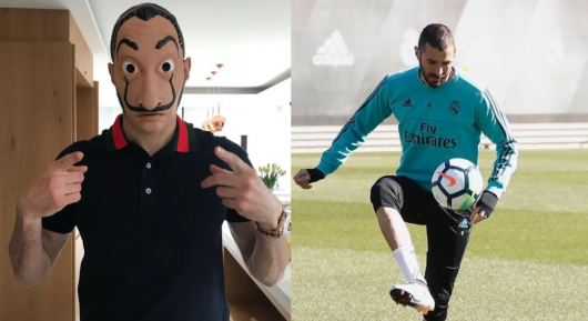 Benzema avec le masque de Dali, La Casa de Papel lui adresse un message !