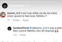 Booba : sa proposition de feat à Nekfeu est une plaisanterie mais il n’a rien contre lui
