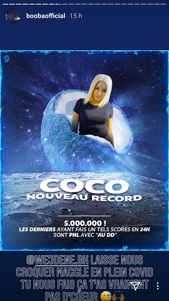 Booba réagit au succès de Wejdene qui bat un record de PNL avec cet étonnant message