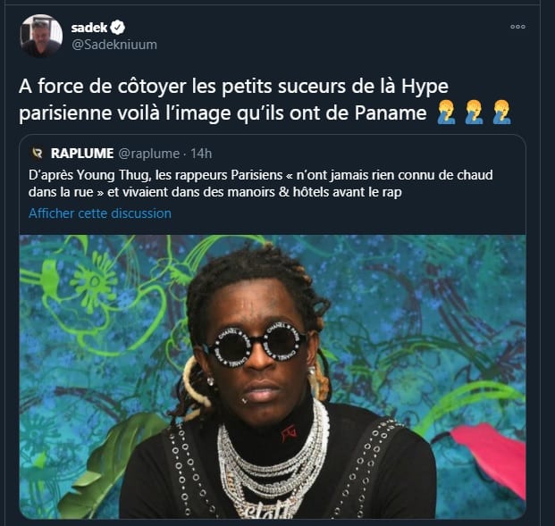 Sadek détruit Young Thug sur ses propos du manque de crédibilité des rappeurs Parisien dans la rue