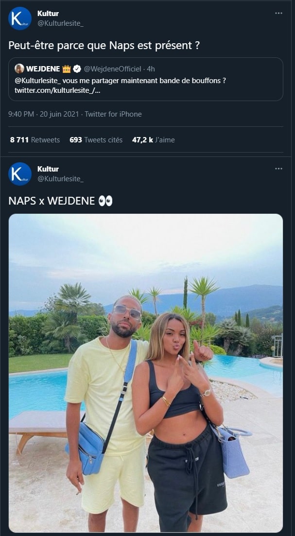 Wejdene insulte méchamment un Media Rap qui lui répond parfaitement
