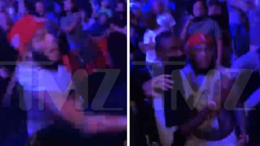 6ix9ine insulté à l'UFC, il se prend un jet de verre et réplique