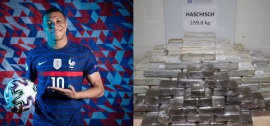 160kg de cannabis signé Kylian Mbappé saisis par la police