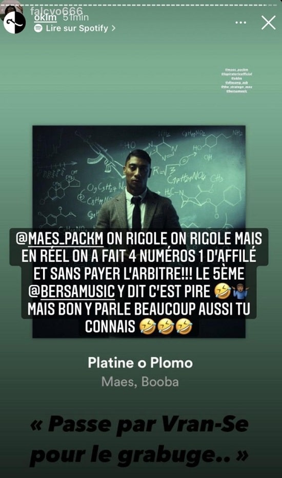 Booba adresse un message à Maes pour un 5ème feat !