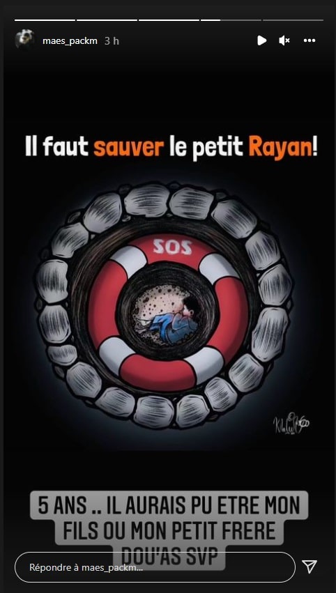 Maes soutient le petit Rayan, bloqué dans un puits au Maroc 2