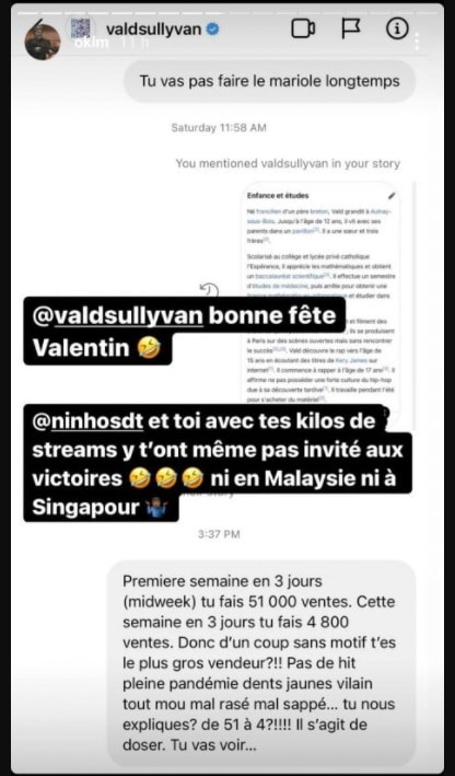 Booba menace Vald 2