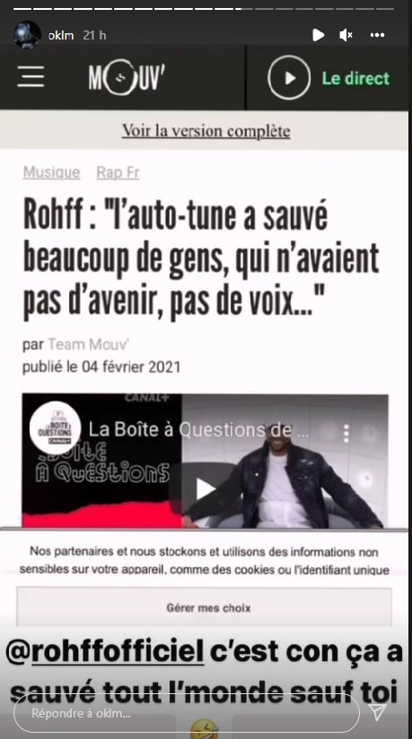 Booba charge Rohff 1