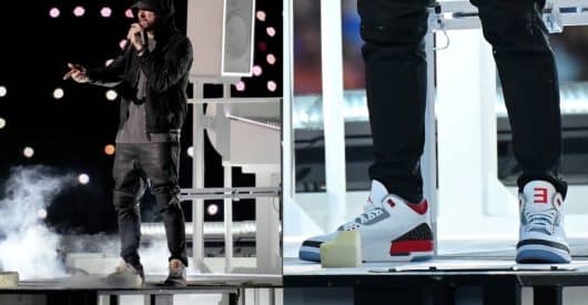 Les Air Jordan 3 personnalisées d'Eminem au Super Bowl font fureur