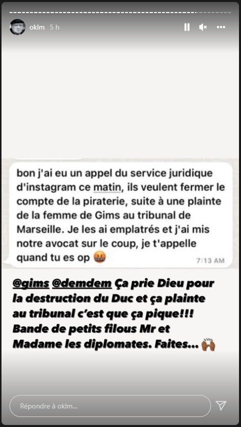 Gims, sa femme DemDem porte plainte contre Booba