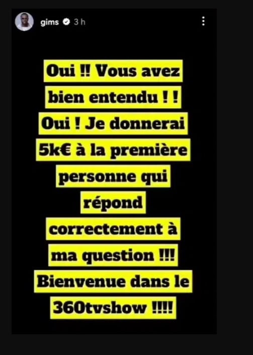 Gims offre 5000 euros aux fans dans plusieurs villes 2