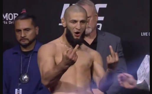 Khamzat Chimaev craque à l’UFC 279 C’est la Tchétchénie ici bande de fils de pu*e
