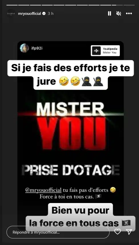 Booba adresse un message à Mister You qui répond 3