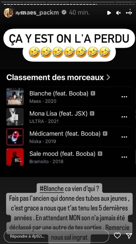 Maes menace Booba 4