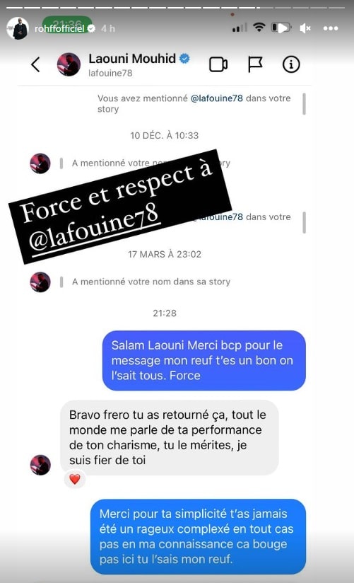 La Fouine envoie de la force à Rohff, qui lui répond 1