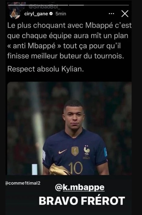 Ciryl Gane adresse un message puissant à Kylian Mbappé 3