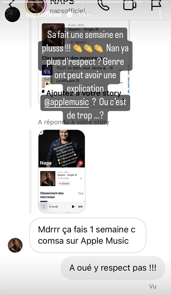 Naps dézingue Apple Music qui met un inconnu sur sa photo de profil