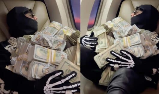 6ix9ine s'endort avec 1 000 000$ sur lui pour tacler ses détracteurs