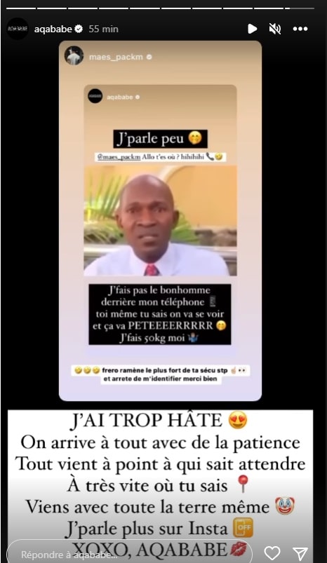 Maes menacé par Aqababe qui l'averti de le croiser pour de vrai