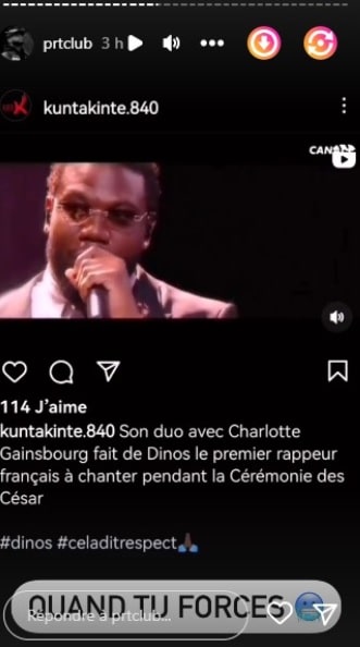 Dinos premier rappeur aux César, Booba le traite de forceur 2