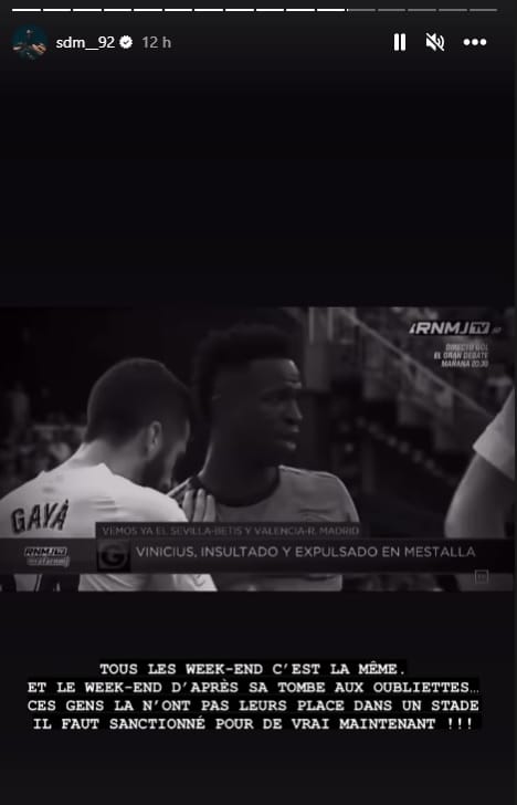 SDM et Gims réagissent à l'horrible scène vécue par Vinicius