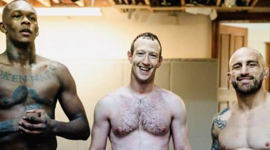 MMA : Mark Zuckerberg impressionne physiquement entraîné par Israel Adesanya