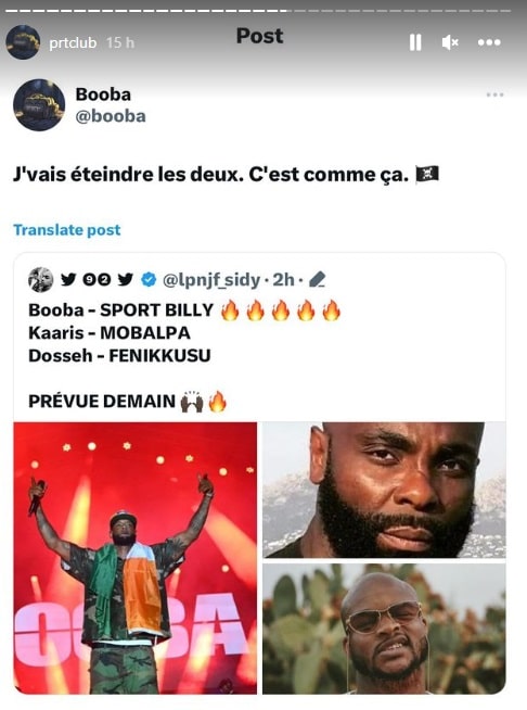 Booba va éteindre Kaaris 3