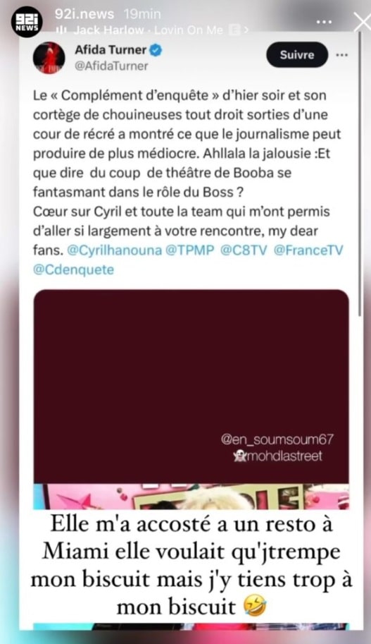 Booba révèle qu'Afida Turner aurait tenté de coucher avec lui 2