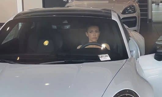 Kanye West gives Porsche to Bianca Sensori in sexy dress