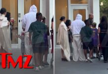 Bianca Censori choque avec son étrange tenue aux côtés de Kanye et North West