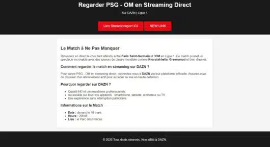 StreamOnSport : où trouver la nouvelle adresse
