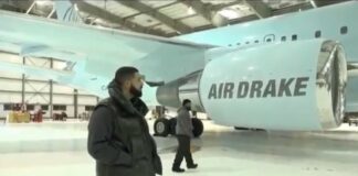 Drake affiche son jet-privé XXL à 200 millions de dollars
